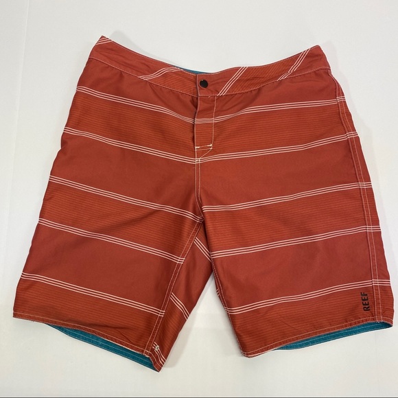 Reef Other - Reef Men’s Reversible Orange Turquoise Swim Trunks